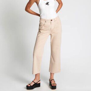 One Teaspoon Jeans Nashville Stone Nomad Mid Waist Vintage Fit Cream Beige